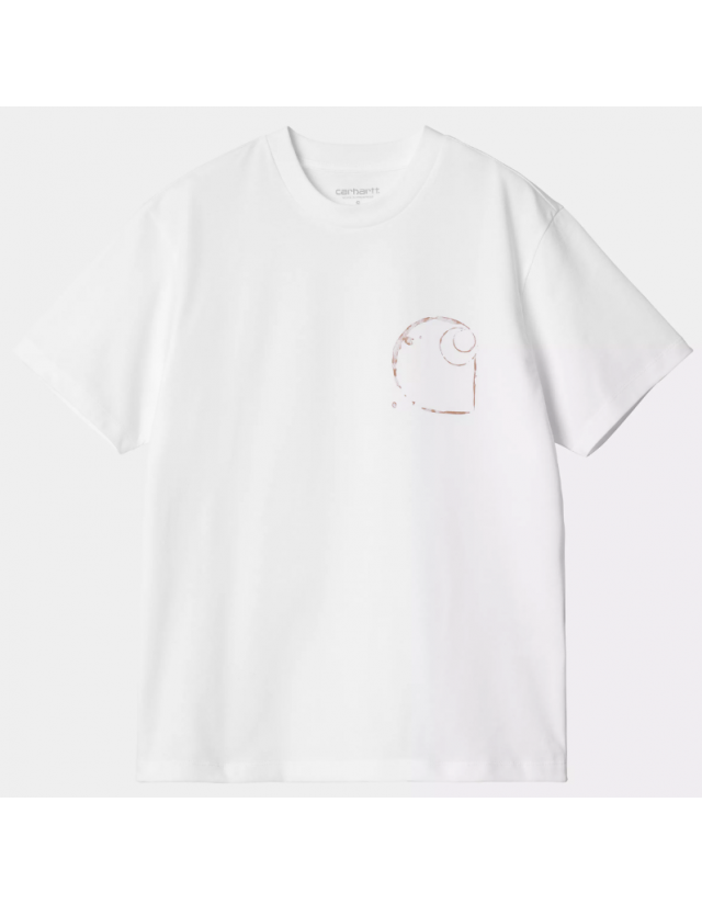 Carhartt Wip W' Java T-Shirt - White - T-Shirt Femme  - Cover Photo 1