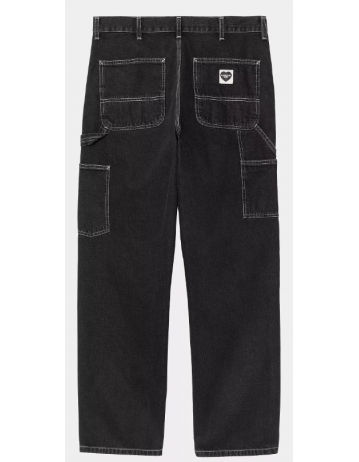 Carhartt Wip Single Knee Pant - Black Stone Washed - Product Photo 1