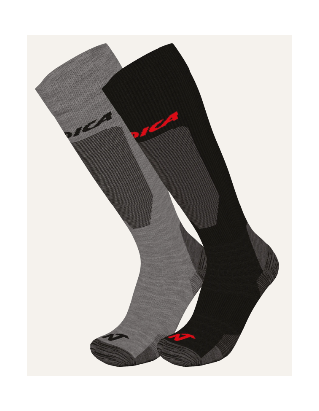 Nordica Uni 2 Pack - Grey Anthracite / Black Anthracite - Chaussettes  - Cover Photo 1