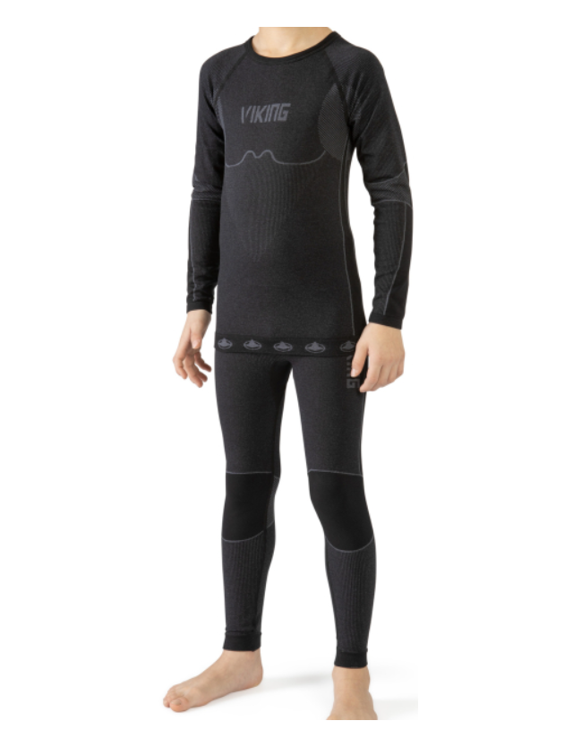 Viking Base Layer Kids Set Riko - Black - Sous-Vêtements Techniques  - Cover Photo 1