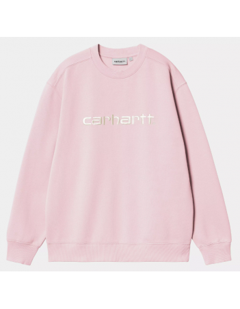 Carhartt WIP W' Carhartt sweat - Air pink / Wax - Sweat Femme - Miniature Photo 1