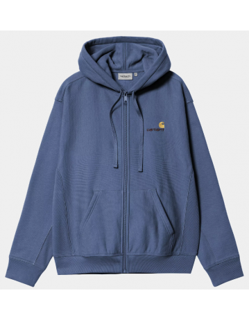 Carhartt Wip Hooded American Script Jacket - Blue Iris - Product Photo 2