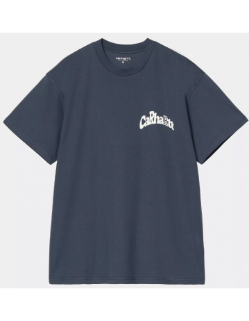 Carhartt Wip Logo T-Shirt - Dusky Blue - Product Photo 1