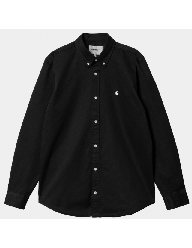 Carhartt Wip Madison Shirt - Black / White - Herrenhemd  - Cover Photo 1