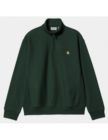 Carhartt Wip Half Zip American Script - Conifer - Product Photo 1