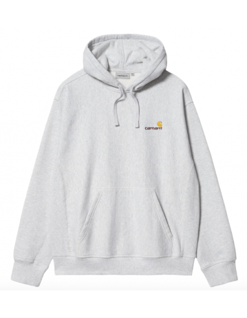 Carhartt Wip Hooded American Script Sweat - Ash Heather - Product Photo 1