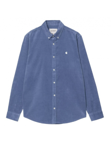 Carhartt Wip Madison Fine Cord Shirt - Blue Iris / Wax - Product Photo 1