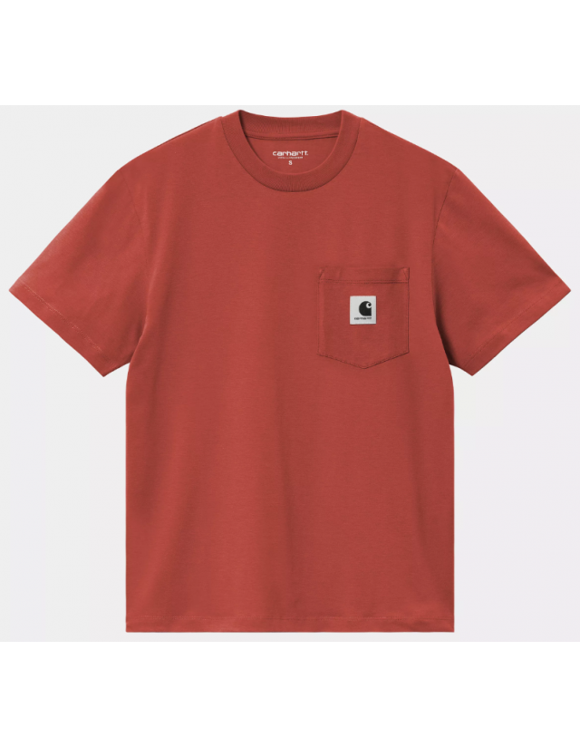 Carhartt Wip W' Pocket T-Shirt - Vermillon - Dames T-Shirt  - Cover Photo 1