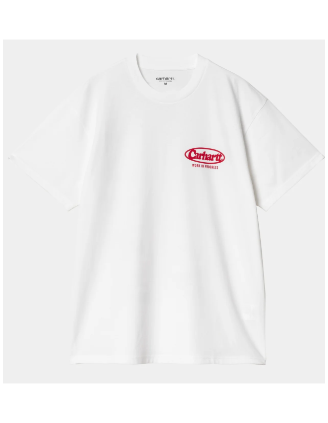 Carhartt Wip Logo T-Shirt - White - T-Shirt Voor Heren  - Cover Photo 1