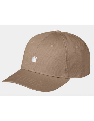 Carhartt Wip Madison Logo Cap - Leather / White - Product Photo 1