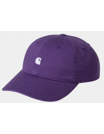 Carhartt Wip Madison Logo Cap - Huckleberry / White - Product Photo 1