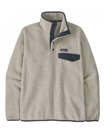 Patagonia Lw Synch Snap-T Pullover - Oatmeal / Smolder Blue - Product Photo 1