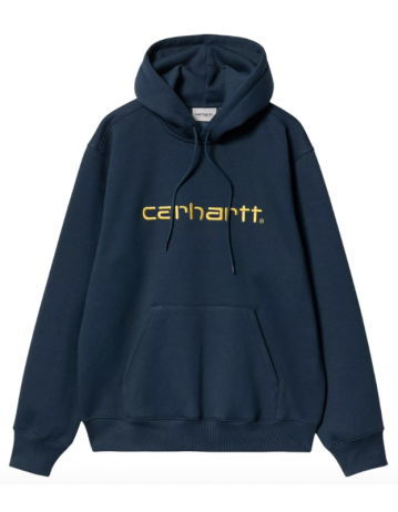 Carhartt Wip Hooded Carhartt Sweat - Ink / Air Yellow - Product Photo 1