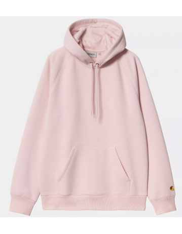 Carhartt Wip Hooded Chase Sweat - Air Pink / Gold - Product Photo 1