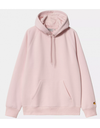 Carhartt WIP Hooded Chase sweat - Air pink / gold - Men's Sweatshirt - Miniature Photo 1