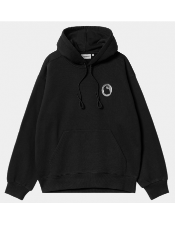 Carhartt WIP Hooded Charm link sweat - Black / Silver - Herren Sweatshirt - Miniature Photo 1