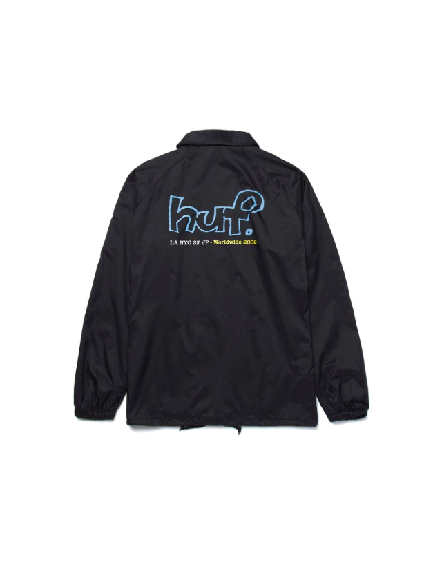 Huf Drop Out Coach Jacket - Black - Man Jas  - Cover Photo 1