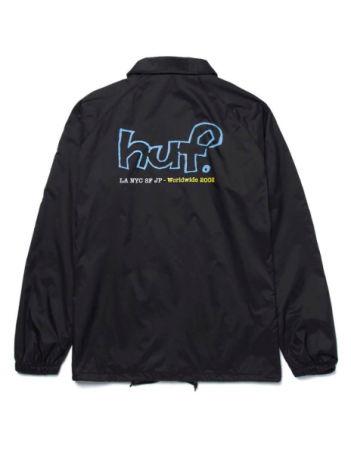 HUF Drop out coach jacket - Black - Man Jas - Miniature Photo 1