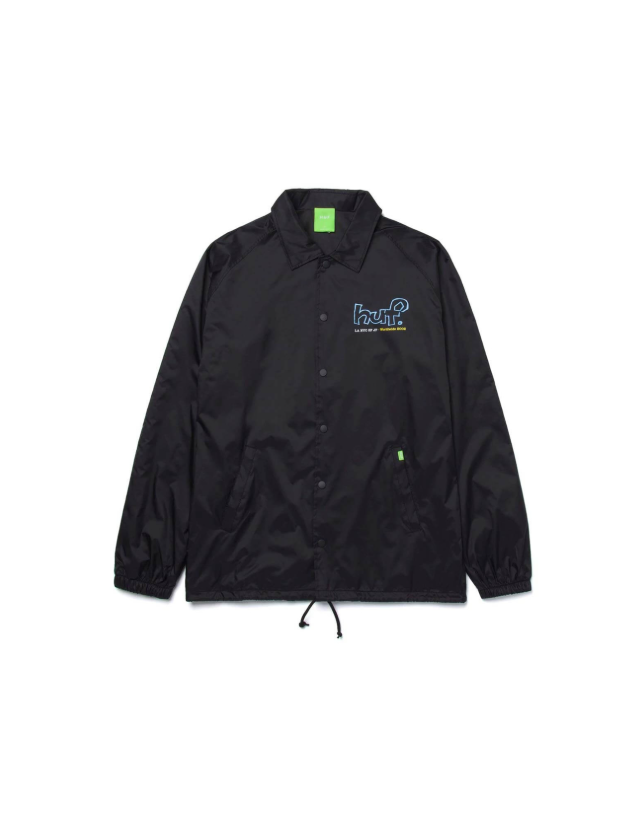 Huf Drop Out Coach Jacket - Black - Man Jas  - Cover Photo 2