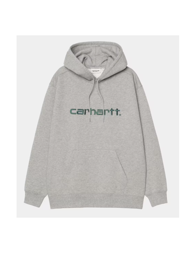 Carhartt Wip W' Hd Carhartt Sw - Grey Heather / Dark Fir - Sweatshirt Voor Dames  - Cover Photo 1
