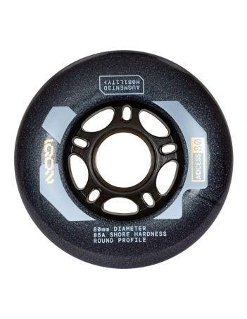 Iqon Access Wheels 80mm / 85A - 4Pack Grey - Skeelers Wielen - Miniature Photo 1