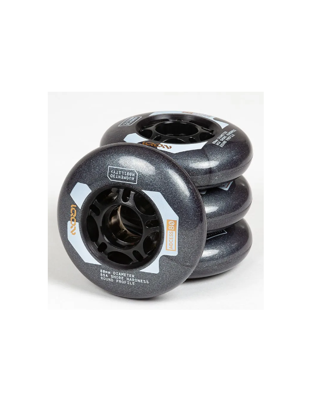 Iqon Access Wheels 80mm / 85a - 4pack Grey - Skeelers Wielen  - Cover Photo 4
