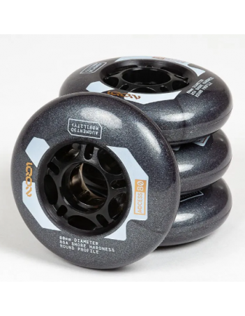 Iqon Access Wheels 80mm / 85A - 4Pack Grey - Skeelers Wielen - Miniature Photo 4