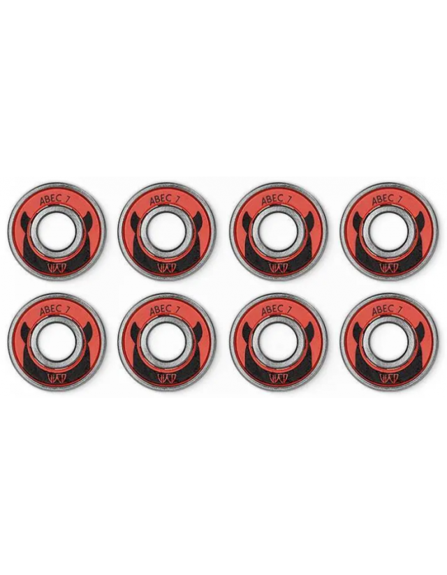 Wicked Bearing Abec 7 Carbon Pro - 8 Pack - Roulement Rollers  - Cover Photo 1