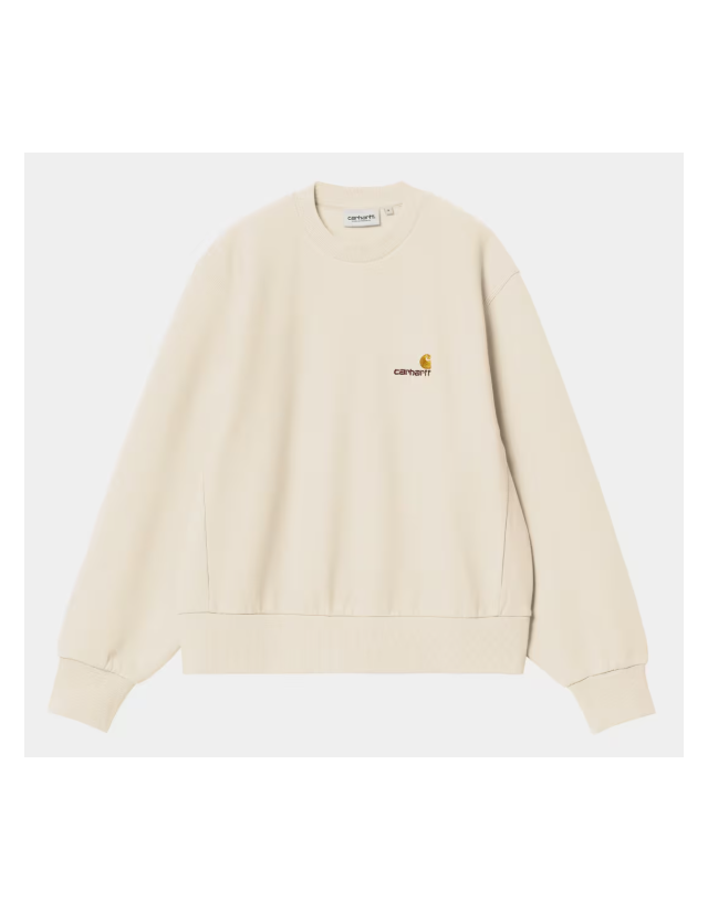 Carhartt Wip W' American Script Sweat - Natural - Damen Sweatshirt  - Cover Photo 1