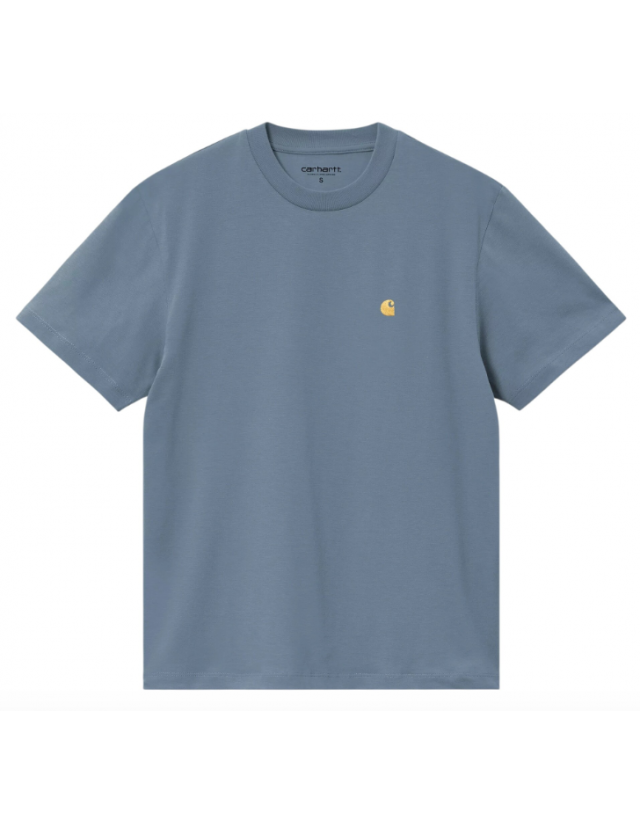 Carhartt Wip W Chase T-Shirt - Angelite / Gold - Dames T-Shirt  - Cover Photo 1
