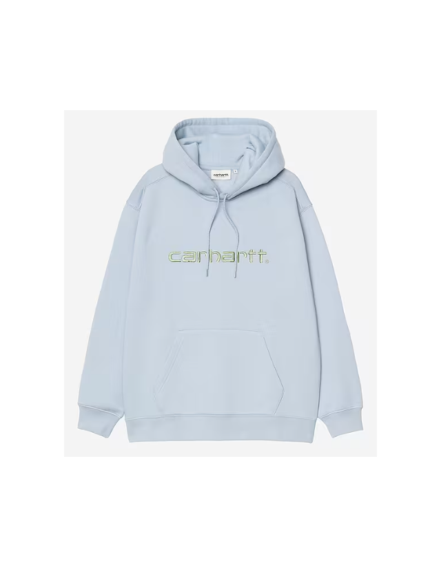 Carhartt Wip W' Hd Carhartt Sw - Blue Fog / Pale Olive - Damen Sweatshirt  - Cover Photo 1