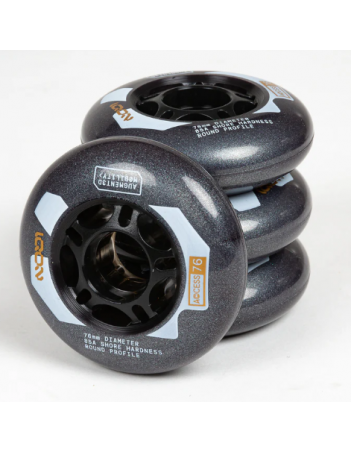Iqon Access Wheels 76mm / 85A - 4 Pack grey - Skeelers Wielen - Miniature Photo 1