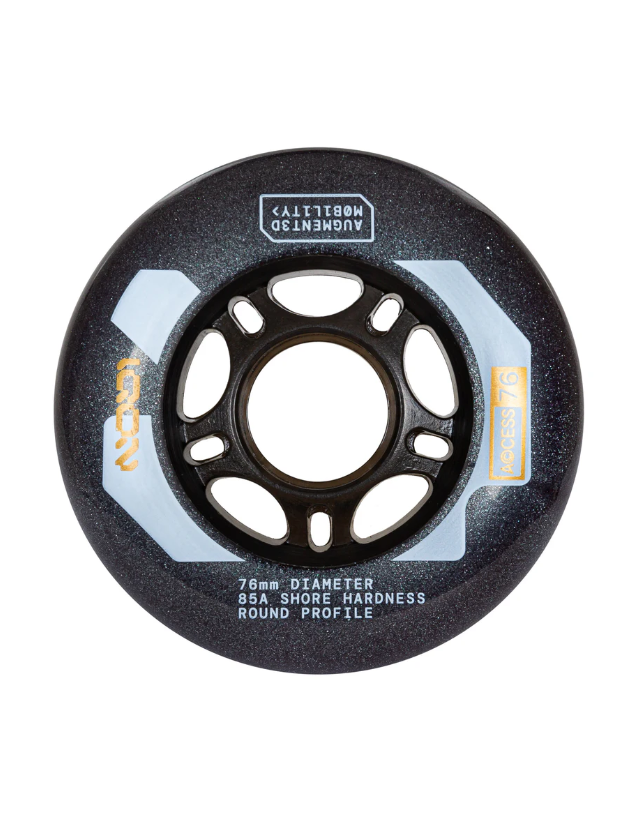 Iqon Access Wheels 76mm / 85a - 4 Pack Grey - Skeelers Wielen  - Cover Photo 2