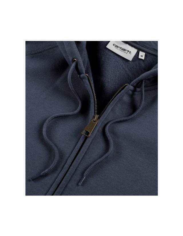 Carhartt Wip Hooded Chase Jacket - Dusky Blue / Gold - Herren Sweatshirt  - Cover Photo 2