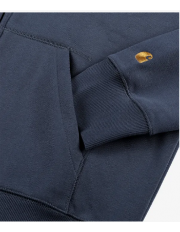 Carhartt WIP Hooded chase jacket - Dusky blue / gold - Herren Sweatshirt - Miniature Photo 3