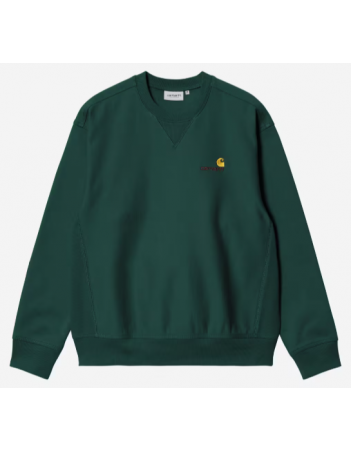 Carhartt WIP American script sweat - Dark fir - Herren Sweatshirt - Miniature Photo 1
