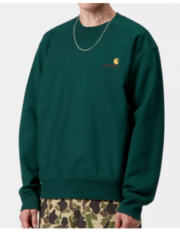 Carhartt WIP American script sweat - Dark fir - Herren Sweatshirt - Miniature Photo 2