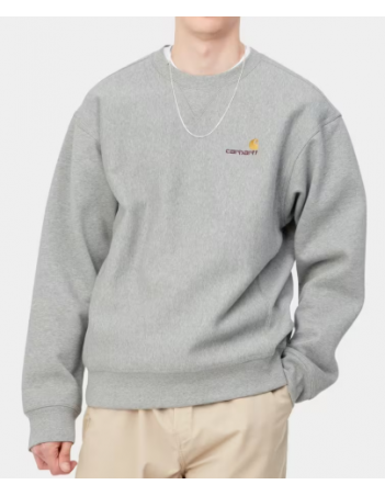 Carhartt WIP American Script sweat - Grey heather - Herren Sweatshirt - Miniature Photo 1