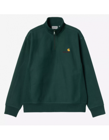 Carhartt WIP Half ZIP American Script - Dark Fir - Men's Sweatshirt - Miniature Photo 1