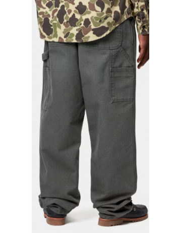 Carhartt Wip Single Knee Pant - Graphite Stone Canvas - Product Photo 2