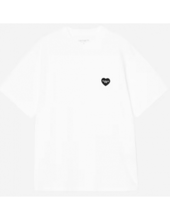 Carhartt WIP W' Heart Patch t-shirt - White / Black - T-Shirt Femme - Miniature Photo 1