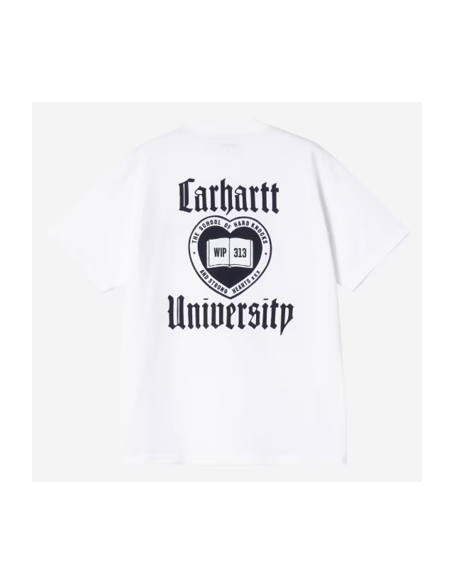 Carhartt Wip Schooling T-Shirt - White - Herren T-Shirt  - Cover Photo 2