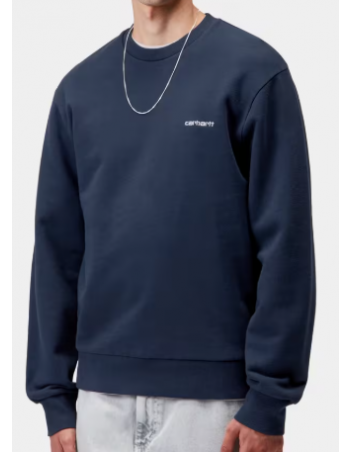 Carhartt WIP Script Embroidery Sweat - Jupiter / White - Herren Sweatshirt - Miniature Photo 2