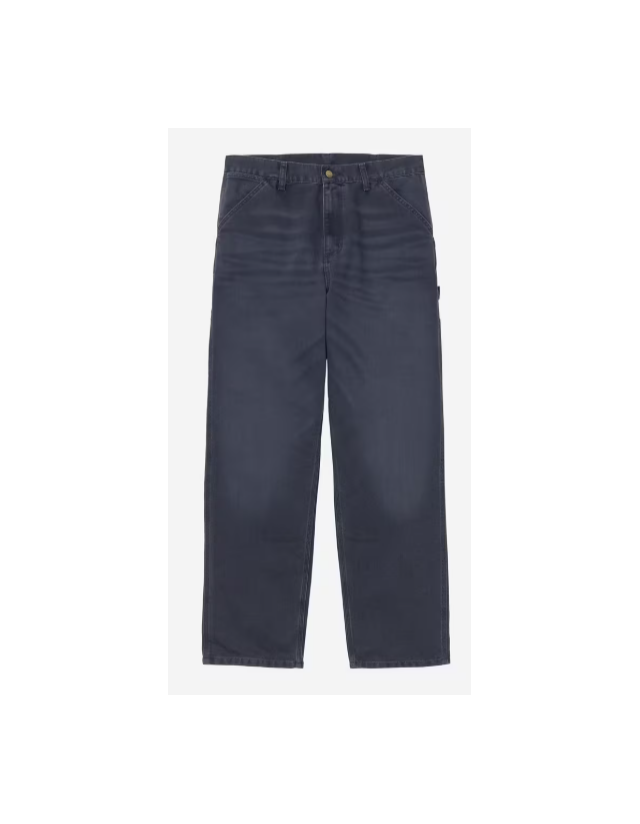 Carhartt Wip Single Knee Pant - Dark Navy Stone Canvas - Männerhosen  - Cover Photo 1