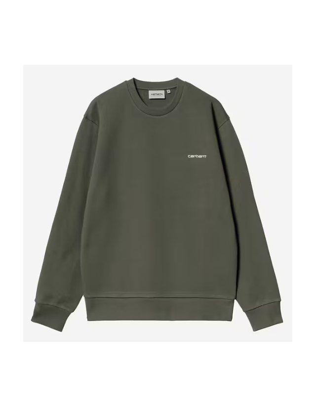 Carhartt Wip Script Embroidery - Opuntia / White - Herren Sweatshirt  - Cover Photo 1