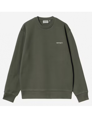 Carhartt WIP script embroidery - Opuntia / white - Herren Sweatshirt - Miniature Photo 1
