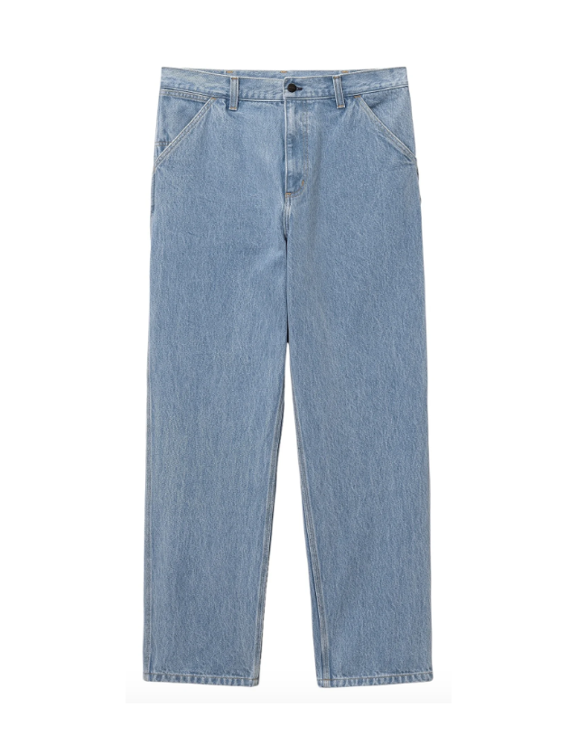 Carhartt Wip Single Knee Pant - Blue Stone Bleached - Heren Broeken  - Cover Photo 1
