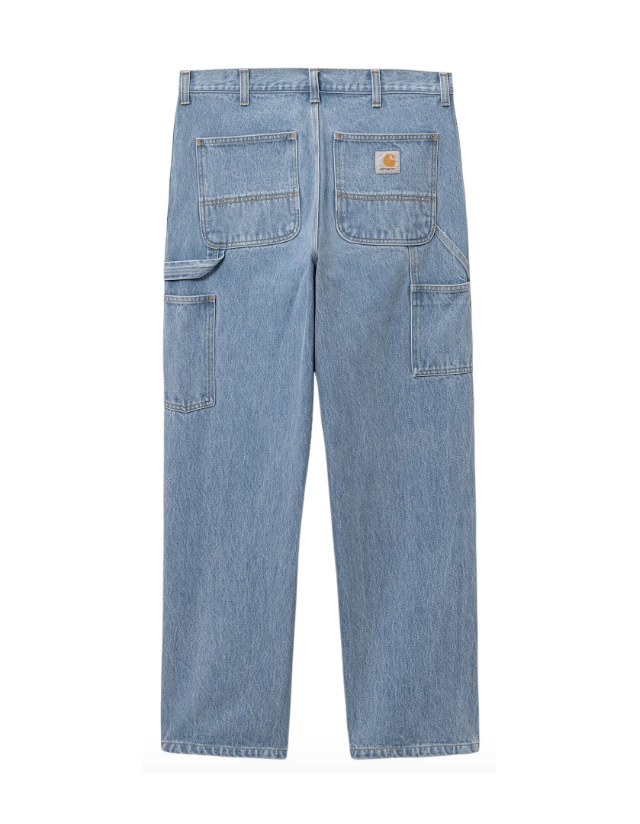 Carhartt Wip Single Knee Pant - Blue Stone Bleached - Heren Broeken  - Cover Photo 2