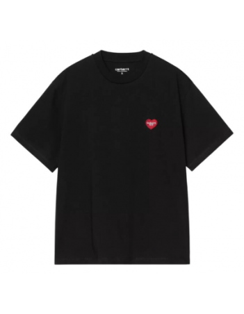 Carhartt WIP W' Heart Patch t-shirt - Black / red - T-Shirt Femme - Miniature Photo 1