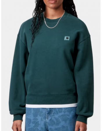 Carhartt WIP W' Nelson sweat - Deep Lagoon - Damen Sweatshirt - Miniature Photo 2
